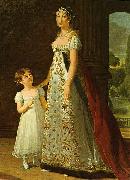 eisabeth Vige-Lebrun Portrait of Caroline Murat with her daughter oil